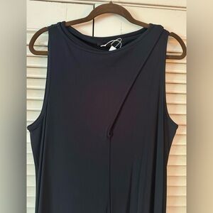 NWT COS NAVY RAYON NYLON & SPANDEX JERSEY COLUMN DRESS SIZE LARGE ORIG $99